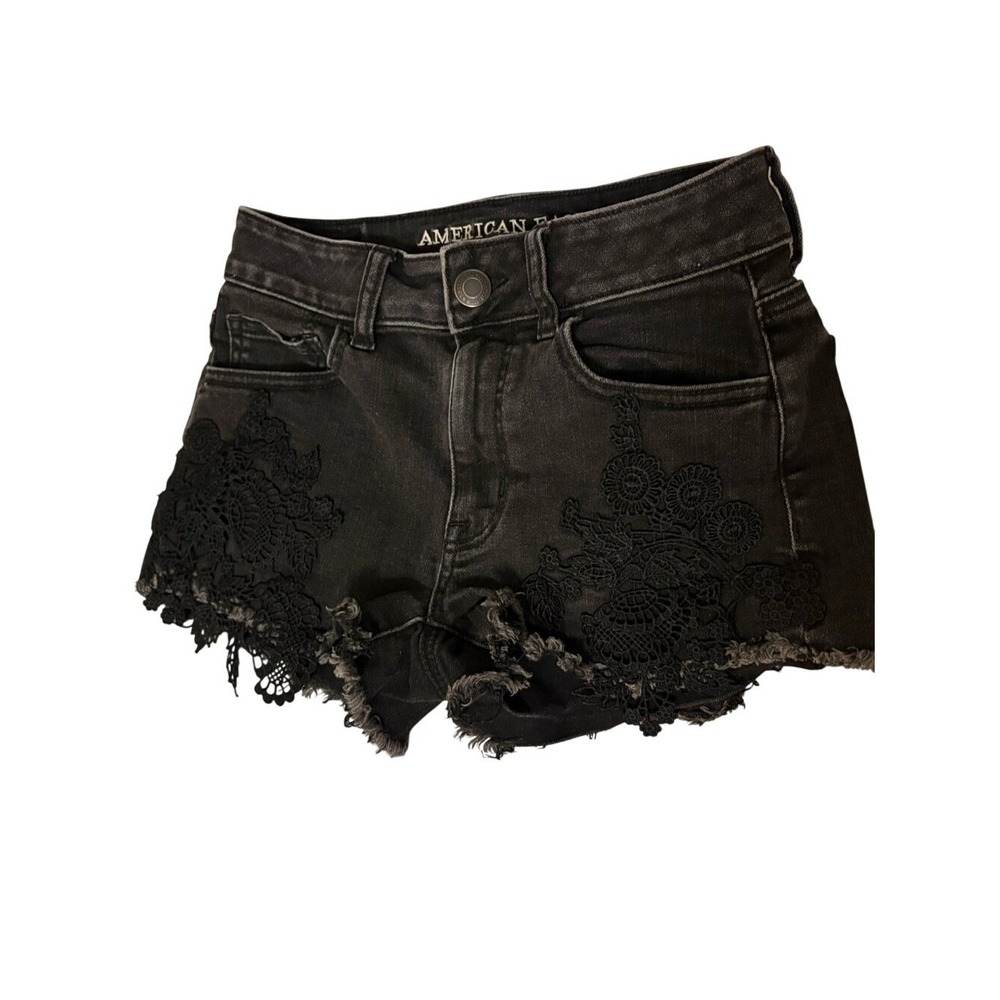 American‎ Eagle Outfitters Black Denim Shorts